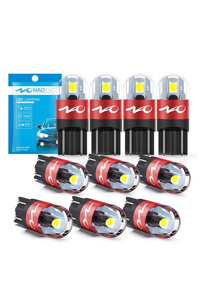 Choice White 5 Pair Nao W5w Led Car T10 Bulb 5w5 Auto Interior Light 3030 Smd 12v 24v Automobiles Side Sign