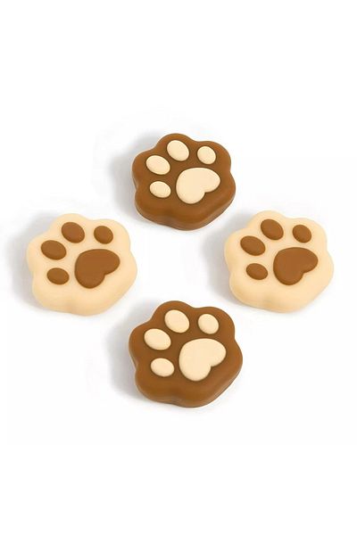 GeekShare Orange 4pcs Cat Paw Silicone Thumb Grip Caps Compatible With Nintendo Switch/oled/lite