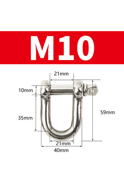 Choice M10-1Pcs 304 عقدة مستقيمة على شكل حرف D قصيرة من الفولاذ المقاوم للصدأ...