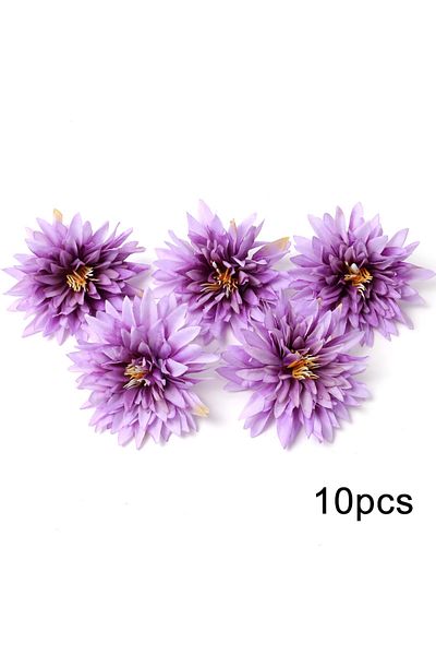 Choice 18 Purple Artificial Flowers Head For Wedding Decoration Fake Flower Home Decor Birthday Party Diy B
