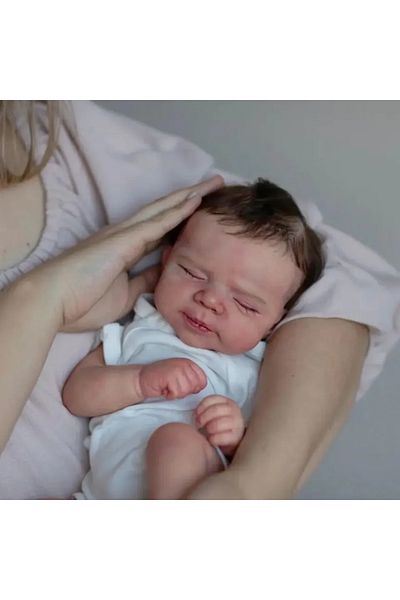 BZDOLL 48cm Realistic 48cm Soft Silicone Asleep Reborn Baby Doll With 3d-painting Skin, Alive 19inch