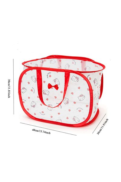 Choice 1 Cartoon Sanrio Hello Kitty Foldable Laundry Basket Storage Dirty Clothes Laundry Hamper Portable .