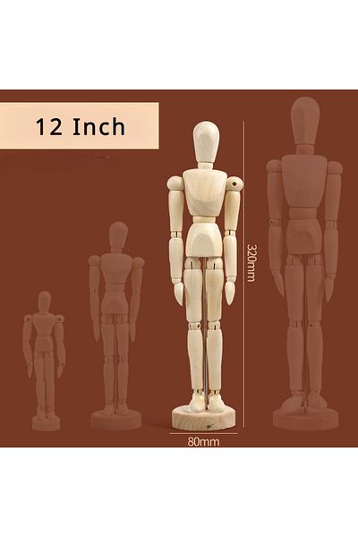 Choice 12 Inch 5.5/8/12 Inch Artists Wooden Manikin Jointed Mannequin Perfect For Home Decoration The Human
