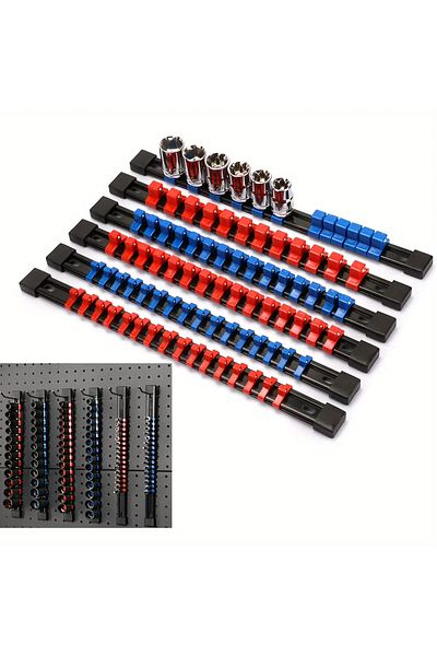 NIUXIANG Socket Organizer Drive  6PCS 1/4-Inch x 32 Clips 3/8-Inch x 30 Clips 1/2-Inch x 24 Clips Premium ...