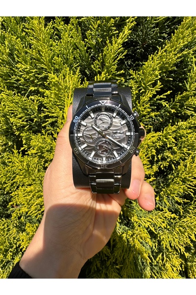 Slazenger 5 ATM Su Geçirmez Siyah Kordonlu,Siyah-Füme Geçişli,Dalgalı Kadranl...
