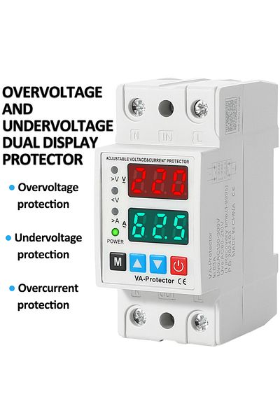 Choice 40a 40a/63a Din Rail 230v Adjustable Over Voltage And Under Voltage Protective Device Protector Rela