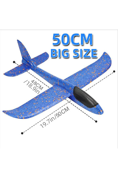 Choice طائرة شراعية كبيرة من الفوم الأحمر مقاس 50 سم، طائرة يدوية خفيفة، طائر...