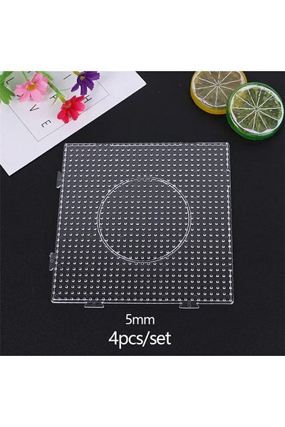 Choice 4pcs1 4pcs 2.6mm/5mm Fuse Beads Transparent Big Square Pegboards Ironing Beads Boards Diy Material T