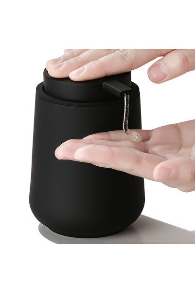 Choice موزع صابون سائل لليدين من البلاستيك أسود غير لامع سعة 320 لترًا وسعة 1...