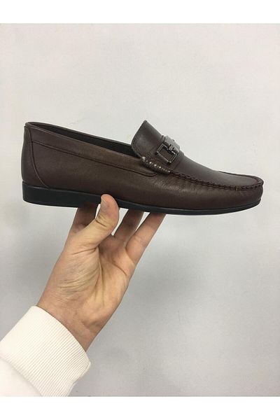 Pierre Cardin Ανδρικό Loafer από γνήσιο δέρμα καφέ - 25109