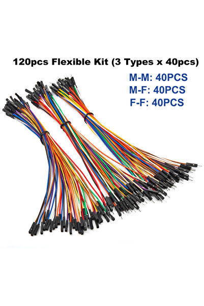 Choice طقم مرن مكون من 120 قطعة بطول 10 سم، 40-120 قطعة، بطول 10 سم و20 سم و3...