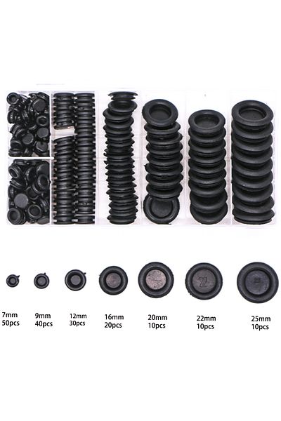 Choice 170pcs/Sets Waterproof Protect Wire Tool 7 Sizes  Sealing Rubber Cables Grommet Kit Electrical Pl...