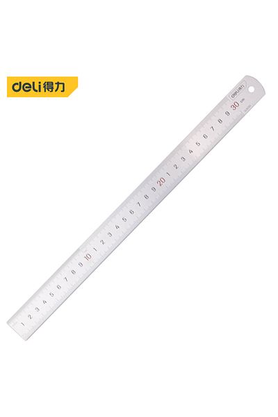 Deli 300mm 1 Pcs 15/20/30/40/50cm Multi-standard Stainless Steel Rulers Multifunctional Woodworking