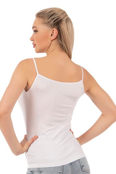 ÖZKAN underwear Özkan 2040 - قميص داخلي نسائي مرن ومريح، ياقة ساتان فيسكوز ممتازة، حزام رفيع