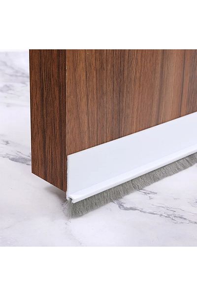 Choice White New Door Sealing Draft Stopper Strip Wind Dust Blocker Stopper With Brush Rubber Door Sweep So