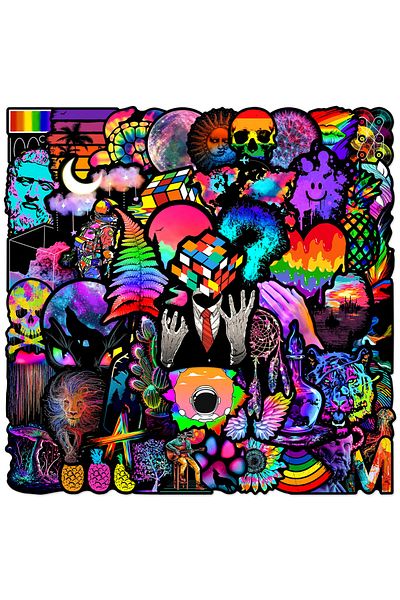 Choice 50pcs 10/30/50pcs Coloful Art Graffiti Stickers Cool Cartoon Sticker Decoration Diy Phone Case Noteb