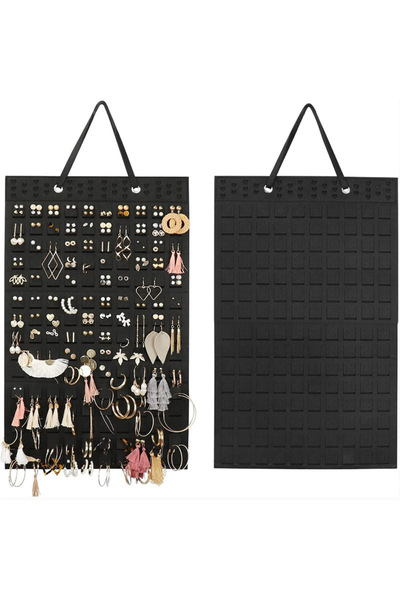 Choice حقيبة مجوهرات مثبتة على الحائط بحجم 57×35 سم، حقيبة تخزين أقراط من الل...