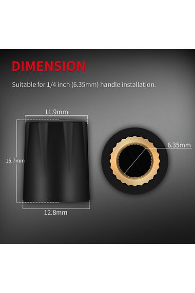 Choice Black Daiertek 10pcs Black Davies 1900h Clone Guitar Effect Pedal Knob 1/4 Shaft Set Screw For Ampli