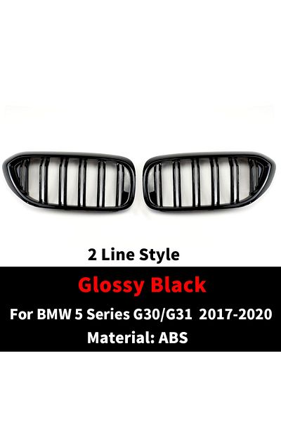 Choice Glossy Black Front Bumper Grill For Bmw 5 Series M5 G30 G31 520i 530i 540i Abs 2-slat Gloss Black Fr
