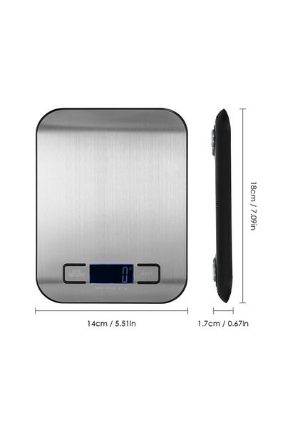 Choice 10kg Black 5/10kg Digital Kitchen Scale Stainless Steel Portable Kitchen Food Scale Led Display Elec