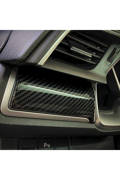 Choice 3Pcs Set Carbon Fiber Style Car Center Dashboard Panel Trim Cover Fit For Honda Civic 2016-2021 2...