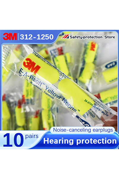 Choice 10 أزواج 10 أزواج】سدادات أذن إسفنجية ناعمة أصلية من 3M 312-1250 تعمل ع...