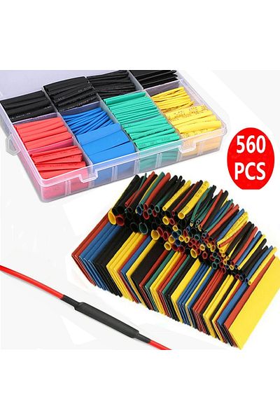 Choice 530/127pcs Heat Shrink Tubing Sleeves Polyolefin Set 2:1 Shrink Ratio for Wires Cables Multicolor...