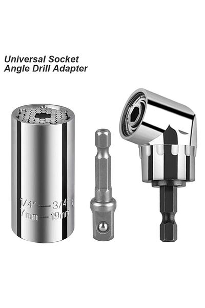atooltour Universal Socket Sleeve Grip Ratchet Wrench Angle Drill Adapter Driver Extension Muti Tool Attach...