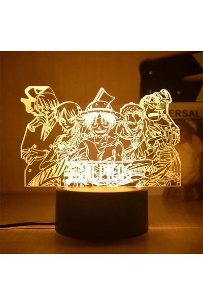 Choice 18cm Warm White 4 3d Anime One Piece Roronoa Zoro Led Night Light Luffy Nico Pirate Ship Figures Mod
