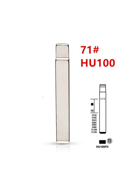 Choice 10 قطعة 71 # HU100 HU100FH شفرة مفتاح بعيد معدنية غير مقطوعة فارغة لأوبل وشفروليه وبويك للمفتاح...