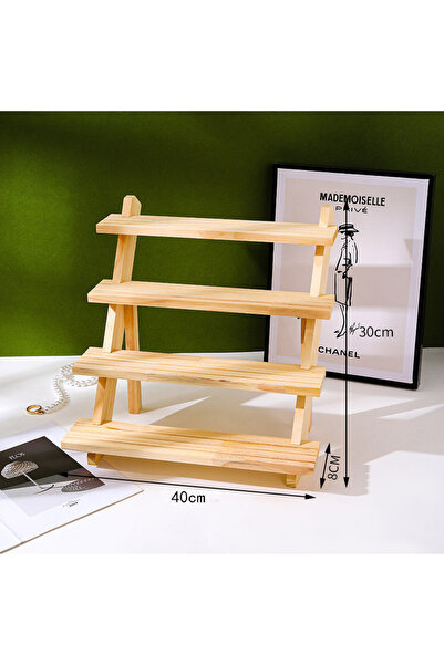 Choice حامل خشبي للأقراط مكون من 4 2-4 طبقات، حامل عرض للأقراط، رف عرض الكب ك...