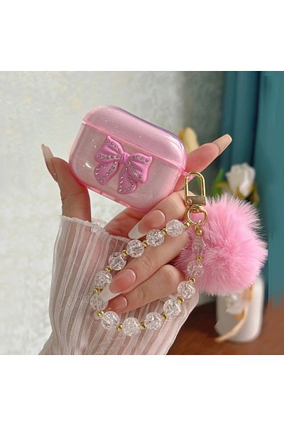 Choice For Airpods Pro2 Pink 3d Pink Bow Case For Airpods 1/2 Protective Wireless Earphone Cover For Airpo