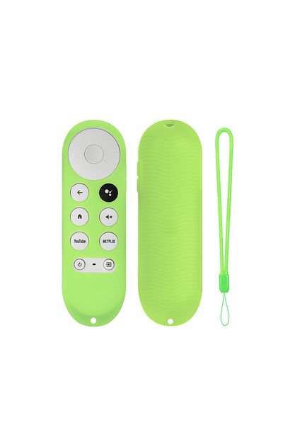 Choice Glow Green Google Tv Remote Silicone Case Google Tv Voice Remote Shockproof Silicone Protective Case