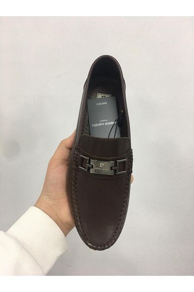Pierre Cardin Ανδρικό Loafer από γνήσιο δέρμα καφέ - 25109