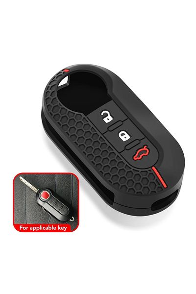 Choice Red Silicone Key Case Remote Fob Car Key Cover For Peugeot Boxer For Citroen Jumper For Fiat 500 Pan