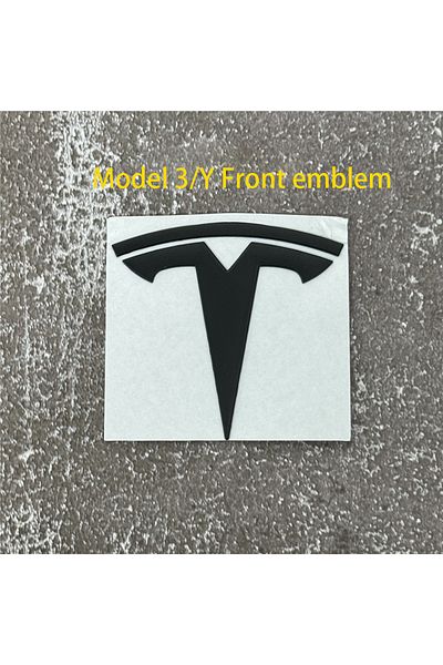 Choice ملصق شعار خلفي لصندوق السيارة الأمامي باللون الأسود غير اللامع لسيارة Tesla موديل 3 Mode Y شعار معدني بديل
