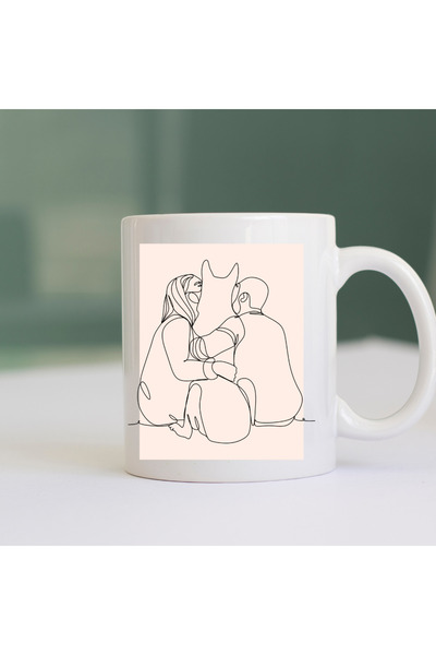 kubdekor هدية عيد الحب، كوب مرسوم عليه أنت أنا كلبنا