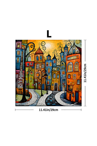 Choice لغز خشبي فريد من نوعه على شكل مدينة كرتونية Z172-L - أشكال غير منتظمة ...