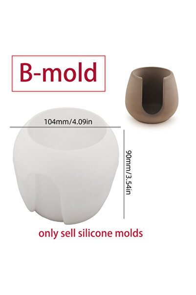 Choice قالب سيليكون أسطواني لمبخرة البخور من B-mold، مزهرية مائية، قالب أسمنتي خرساني قابل للذوبان