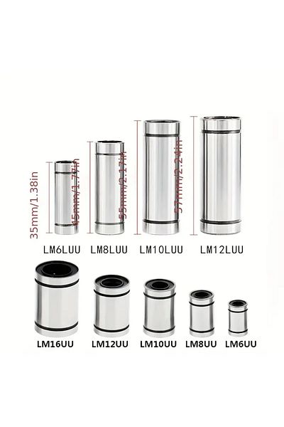 pmgn Lm8uu 10pcs Lm8 Lm8uu Lm3uu Lm10uu Lm16uu Lm6uu Lm12uu Lm14uu Linear Bushing 8mm Cnc Linear Bearings