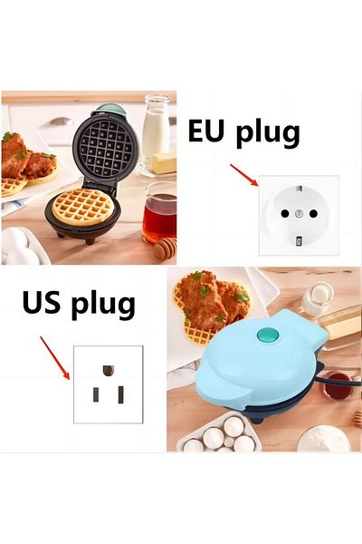Choice Eu Other Blue Multi Functional Mini Waffle Sandwich Cake Maker, Breakfast Cooking Machine, Dessert M