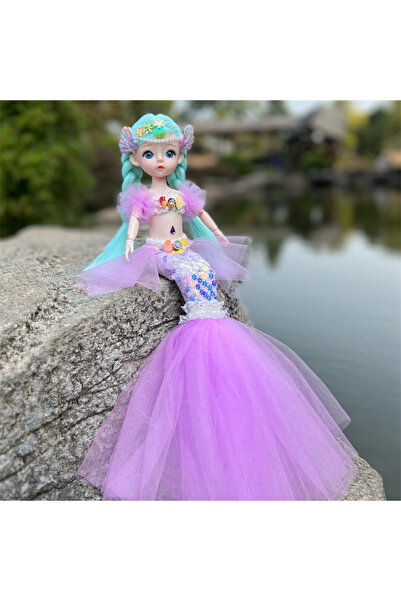 Choice دمية حورية البحر الأرجوانية 45 سم/17.72 بوصة لعبة فتاة دمية الأميرة لل...