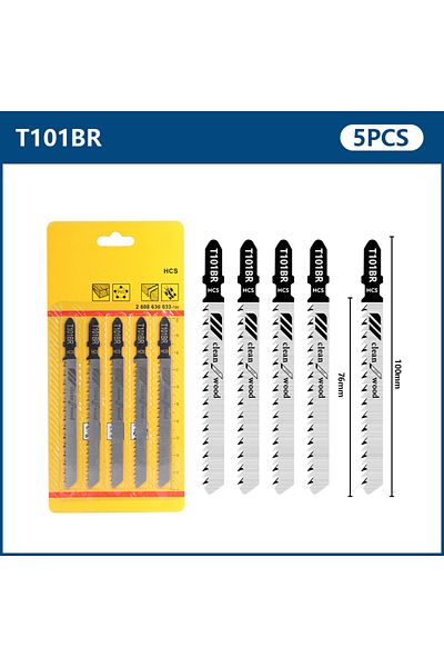 Choice 5pcs T101br Cmcp Jig Saw Blade 5pcs T101br Jigsaw Blades Set T Shank Wood Assorted Saw Blades For Wo