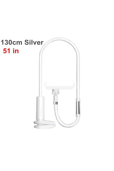 YNMIWEI 130cm Silver Flexible Long Arm Tablet Stand Holder For Ipad Air Pro Mini Galaxy Tab Xiaomi Lenovo 4.