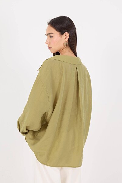 Addax Tek Cepli Oversize Gömlek G4612-z2