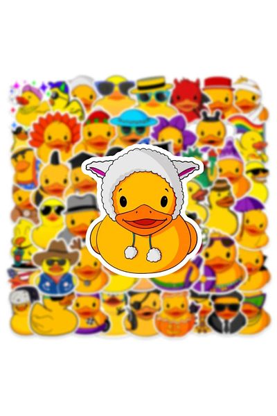 Choice 50PCS New INS Little Yellow Duck Sticker Cartoon Creative Anime Computer Desk Luggage Car  Decora...