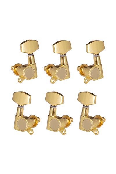 Choice Golden 6pcs Sealed Guitar String Pegs Locking Tuners 3l3r Tuning Pegs String Tuner Acoustic Guitar T