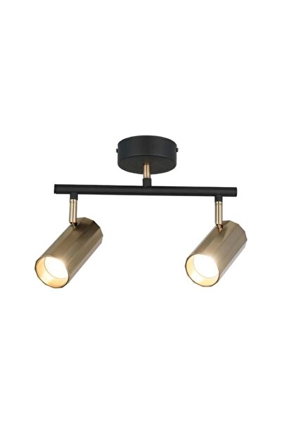 LUCEA OKTANO SİYAH ANTİK 2'Lİ PLAFONYER AVİZE