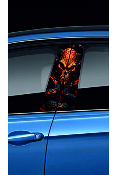 NEON Dijital Baskı Merkezi Araç Kapı Direk Kaplama Folyosu (Sağ Sol Takım) (2 Adet) - 22x52 Cm