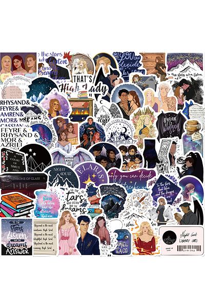 Choice 60pcs 60pcs Acotar Merchandise Cartoon Graffiti Stickers Laptop Motorcycle Phone Luggage Guitar Note